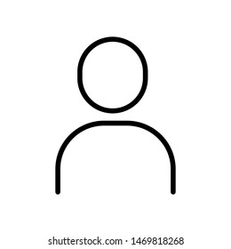 Profile icon. User symbol. Logo element illustration. User concept. Simple concept.  Can be used in mobile and web. Line design collection. 