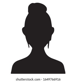 profile icon vector black color