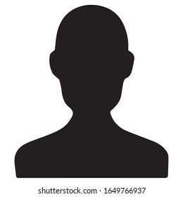 profile icon vector black color