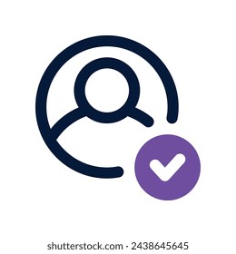 icono de perfil. icono vectorial de tono dual para su sitio web, móvil, presentación y diseño de logotipo.