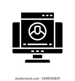 profile icon. vector glyph icon for your website, mobile, presentation, and logo design.