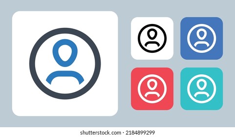 Profile icon - vector illustration . Avatar, Profile, User, Account, Photo, Male, Man, person, friend, line, outline, flat, icons .