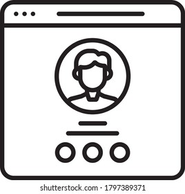 Diseño de ilustración de vector de icono de perfil