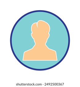Plantilla de diseño de Ilustración vectorial de icono de perfil