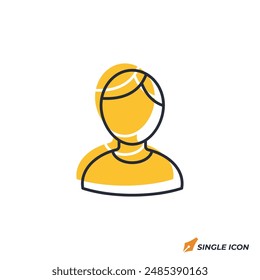 Ilustración vectorial de iconos de Perfil. Símbolo de Perfil aislado sobre fondo blanco.