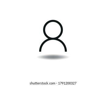 Profilsymbol Vektorgrafik. Benutzerliniensymbol. Mannschaftszeichen, Emblem einzeln auf weißem Hintergrund mit Schatten, Flachstil für Grafik und Webdesign, Logo. EPS10-Piktogramm