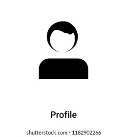 Profile icon vector isolated on white background, logo concept of Profile sign on transparent background, filled black symbol