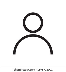 Profile icon vector isolated on white background. Popular as user icon.