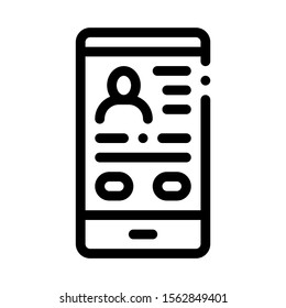 Profile Icon Vector. Outline Profile Sign. Isolated Contour Symbol Illustration