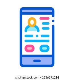 Vector de iconos de perfil. Signo de perfil de esquema. Ilustración de símbolo de contorno aislado