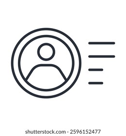 profile icon. vector.Editable stroke.linear style sign for use web design,logo.Symbol illustration.