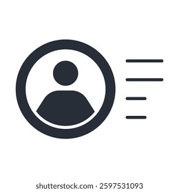 profile icon. vector.Editable stroke.linear style sign for use web design,logo.Symbol illustration.
