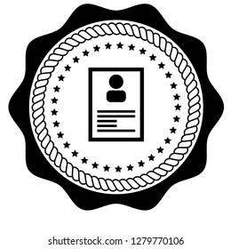 Profile icon,emblem, label, badge,sticker, logo. Designed for your web site design, logo, app, UI