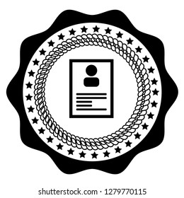 Profile icon,emblem, label, badge,sticker, logo. Designed for your web site design, logo, app, UI