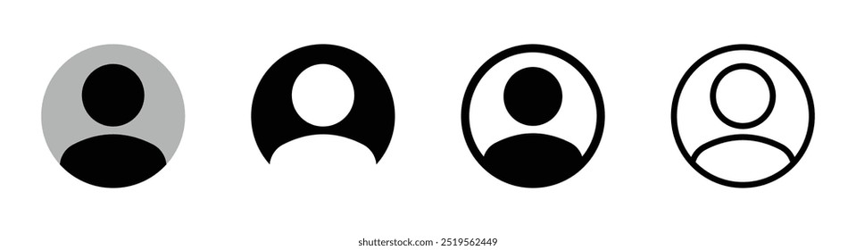 Profile icons. Avatar vector icons. People flat style vector signs. Avatar icon