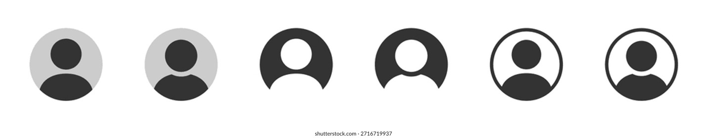 Iconos de Perfil. Iconos vectoriales de avatar. Personas de estilo plano signos de Vector