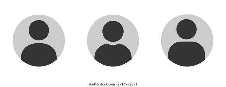 Iconos de Perfil. Iconos vectoriales de avatar. Conjunto de signos de Vector de estilo plano de Personas
