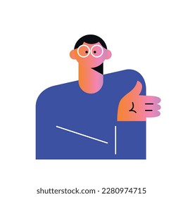 Profile icons man. People avatars. Icons for games, online communities, web forums. Vector illustration in flat cartoon style	
