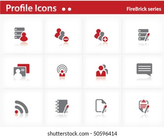 Profile icons set - Firebrick Series Set 2