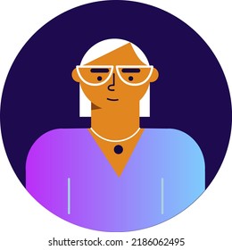 Profile icons woman. People avatars. Icons for games, online communities, web forums. Vector illustration in flat cartoon style