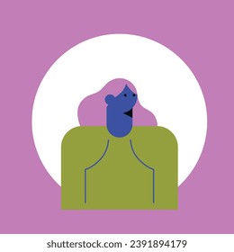 Profile icons woman. People avatars. Icons for games, online communities, web forums. Vector illustration in flat cartoon style	
