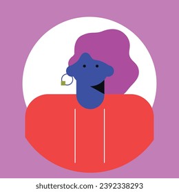 Profile icons woman. People avatars. Icons for games, online communities, web forums. Vector illustration in flat cartoon style