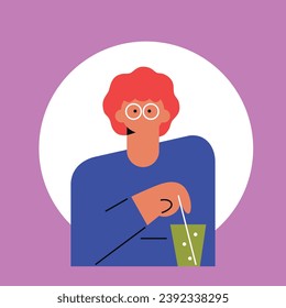 Profile icons woman. People avatars. Icons for games, online communities, web forums. Vector illustration in flat cartoon style