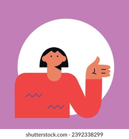 Profile icons woman. People avatars. Icons for games, online communities, web forums. Vector illustration in flat cartoon style