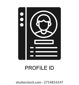 Id de perfil ícone glifo vetor ilustração