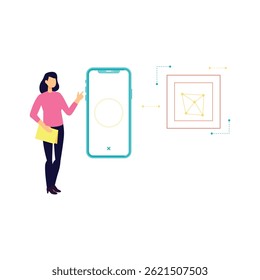 Profile identification Vector illustration which can easily modify or edit

