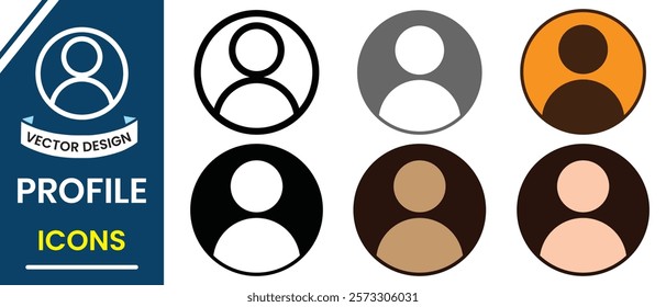 Profile image vector illustration. User icon, vector set. Silhouette of profile,  avatars image. User icon foe website design, app, logo, UI, UX design. Vector illustration.