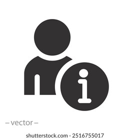 Profilinfo-Symbol, Benutzerinformationen, Vektor, Personendaten, flache Zusammenfassung