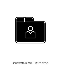 profile information line icon. Simple glyph, flat vector of web icons for ui and ux, website or mobile application