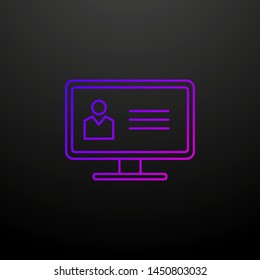 Profile information line nolan icon. Elements of cv set. Simple icon for websites, web design, mobile app, info graphics