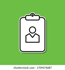Symbol für Profilinformationen. Einfache dünne Linie, Vektorillustration von Cv-Symbolen für i und ux, Website oder mobile Applikationen