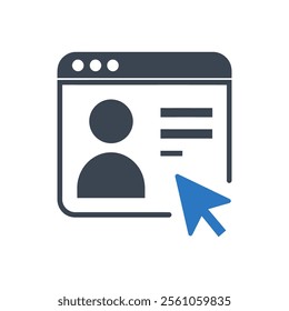 Profile Interface Icon On White Background