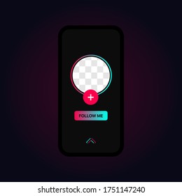  Profile Interface  Story iPhone Mockup Follow Button Add Button Transparent Placeholder Put Your Photo Under Background Social Media Vector Illustration Promote Yourself