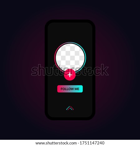  Profile Interface  Story iPhone Mockup Follow Button Add Button Transparent Placeholder Put Your Photo Under Background Social Media Vector Illustration Promote Yourself