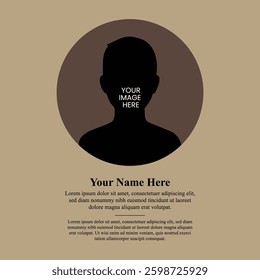 Profile Introduction template. visitor card template  