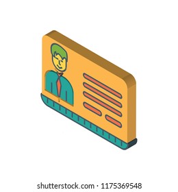 Profile isometric left top view 3D icon