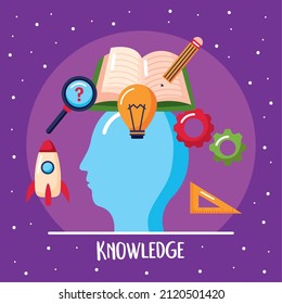 profile with knowledge set icons