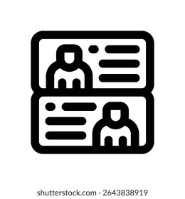 profile line icon. Clean and minimalist vector icon for websites, mobile apps, presentations, and logos. Fully scalable and customizable for any project.