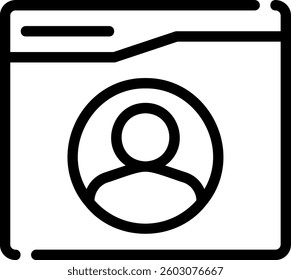 profile line icon illustration vector