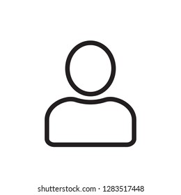 Profile line icon, user icon, outline vector illustration on white background