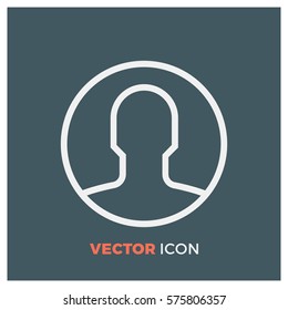 profile line vector icon