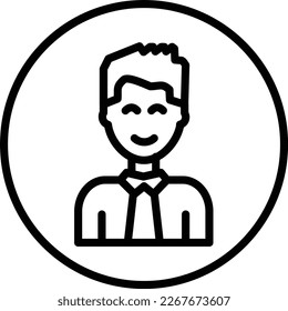 Profile Line Vector Icon Design