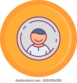 Profile Line vector Icon Design