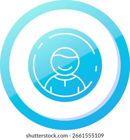 Profil Linie Vektor Symbol Design