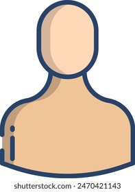 Ilustración vectorial de color lineal de Perfil
