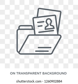 profile list icon. Trendy flat vector profile list icon on transparent background from General collection. High quality filled profile list symbol use for web and mobile